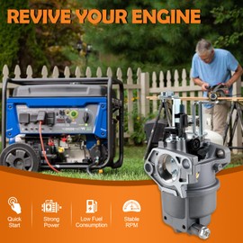 Huayi Carburetor for CAT RP6500 RP6500E Gas Generator Carb Replace 511-7277 with Air Filter Gasket