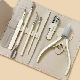 CIVILEE self-nail nipper set nail care set thick toenail clippers 7-piece set, 1 piece, beige / CIVILEE 셀프 네일 니퍼 세트 네일케어 세트 두꺼운 발톱깎이 7종 세트, 1개, 베이지