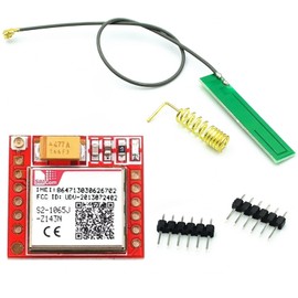 ARCELI GPRS Adapter Card GSM Modules, Breakout Module TTL Serial Interface 3.7~4.2V Quad Band 850/900/1800/1900MHz SIM Card Slot Onboard with Antenna