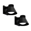 UME 2 Pack LED Outdoor Wall Light Fixtures, Black Front