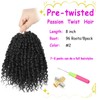 BILEAF 8 Inch Passion Twist Hair 8 Packs Pre-twisted Passion