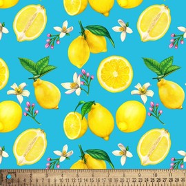 Lemon Fresh Cotton Fabric by The Yard
