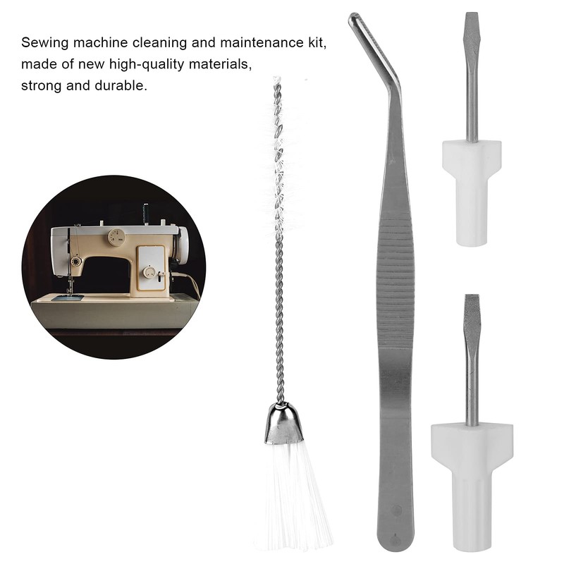 Sewing Machine Service Kit Sewing Machine Cleaning Brushes Angled Tweezers