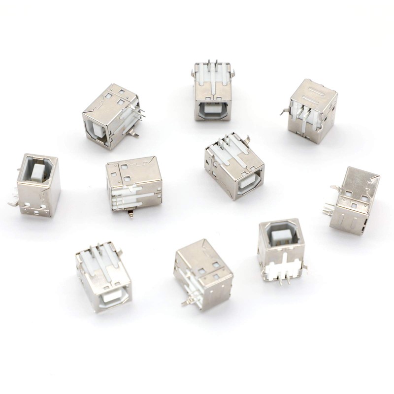 USB Female Type-B Port 4-Pin Right Angle PCB DIP Jack