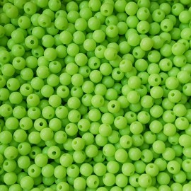 JOLLY STORE Crafts® Chartreuse yellow green 6mm Round Acrylic Beads 500pc crafts fishing lures