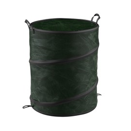 Wakeman Collapsible Trash Can Pop Up 44 Gallon Outdoor Portable Garbage Can with Zippered Lid Ideal for Camping Recycling RVs and More Outdoors (Green)