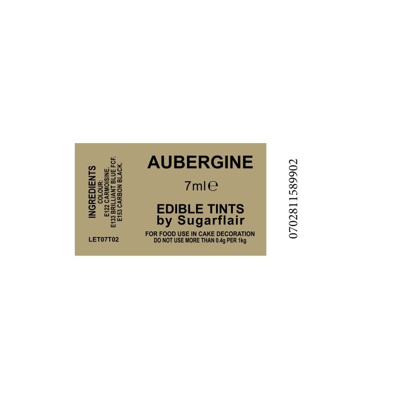3 x Sugarflair Aubergine Edible Blossom Tints Food Colour Colouring