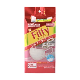 Fitty Silky Touch Soft Ear Elastic, 30 Pieces, Slightly Smaller Size, Pink, Protects Against PM2.5