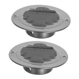 Sosoport 2pcs Stainless Steel Exhaust Vent Cap Outdoor Wall Mounted Air Outlet Cover with Hooded Design for Kitchen Furnace Vent Screen Debris Protection Easy Installation