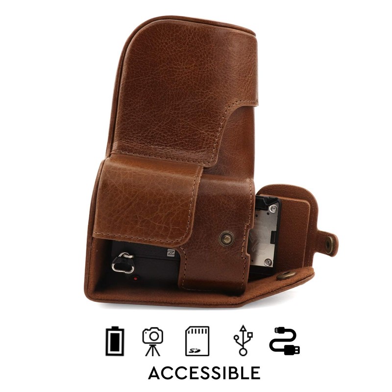 MegaGear MG1803 Ever Ready Genuine Leather Camera Case Compatible with