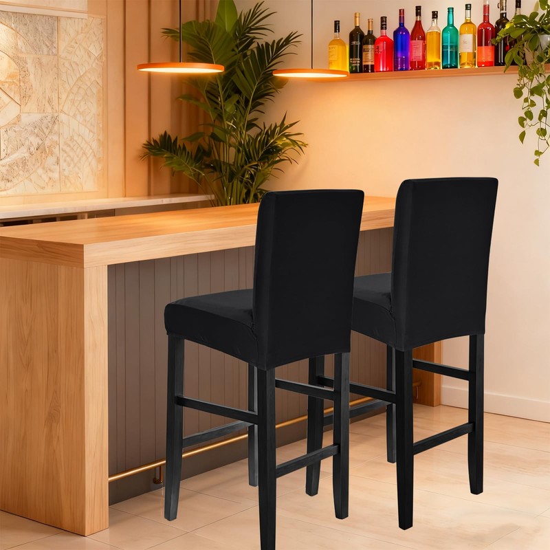 GOSTADY Bar Stool Covers Set of 4, Waterproof Barstool Seat