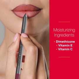 Mirabella - Line and Define Lip Definer, Smoothing & Moisturizing Retractable Lip Pencil with Sharpener, Helps Lipstick Stay Put, Long-Lasting Creamy Formula with Antioxidants Vitamins C & E, Bratty