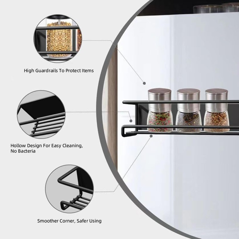 SonGis Magnetic Spice Rack for Refrigerator Magnetic Shelf for Side