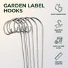 20 Pcs Silver 20cm Plant Label Hooks Markers Label Hanger