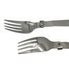 Maydahui 6PCS Foldable Spoon Fork Portable Camping Cutlery SUS 18/10（304）Stainless