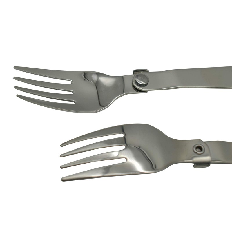 Maydahui 6PCS Foldable Spoon Fork Portable Camping Cutlery SUS 18/10（304）Stainless