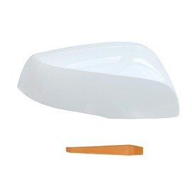 LAUBDGIE Left Driver Side Mirror Cover Cap Compatible with Toyota Corolla Cross 2022-2024 Pearl White