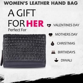 VILENCA HOLLAND Premium Genuine Leather Women's Wallet: RFID Blocking, Multiple Card Slots, Zipper Pocket - Stylish & Durable - Perfect for Everyday Use, Grey, Elegance Redefined