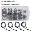 THKFISH Fishing Rod Guide Repair Kit Spinning Rod Guides Ceramics