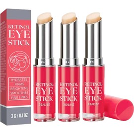 3PC Retinol Eye Stick, Retinol Eye Cream for Dark Circles and Puffiness, Under Eye Cream Anti Aging, Eye Brightener Stick, Brightening Eye Cream for Wrinkles, Puffiness and Bags under Eyes