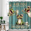 Are You Pooping Frog Funny Retro Farmhouse Door Bathroom Shower