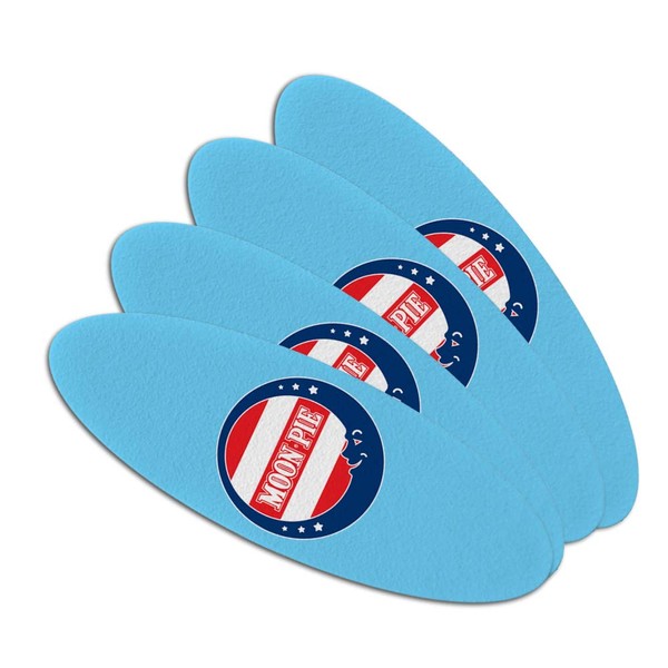 American MoonPie Double-Sided Oval Nail File Emery Board Set 4