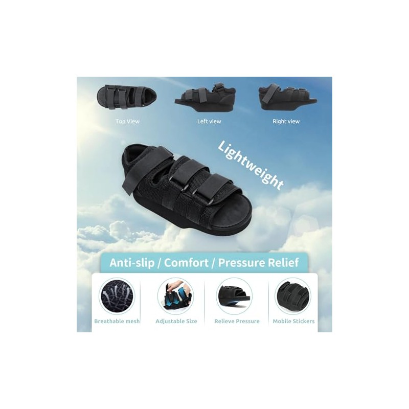 Post Op Recovery Shoe Adjustable Medical Walking Shoe Forefoot Off-Loading