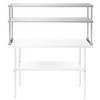 KUTLER Stainless Steel Double Overshelf 48" x 12", NSF Commercial