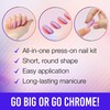 Ardell Nail Addict Chrome Press On Nails - Orb, Short