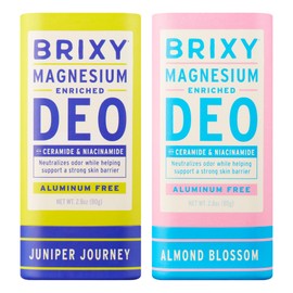 BRIXY Magnesium Deodorant, Effective Odor Control With Ceramide & Niacinamide For Skin Health, Aluminum Free, Baking Soda Free, Sensitive Skin Deodorant, Vegan, Plastic Free