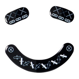 immoenuc Glass Mouse Skates for Razer Viper V2 Pro Mouse Feet Pads Smooth Durable Game Mice Accessories (Printing Pattern)