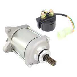 SuLyLa 19642 Starter Compatible with Honda TRX250TM TRX250TE 2008-2020 Trx250 /Recon 250 2008-2020 ES ATV 31200-HM8-B61 410-54133 SMU0478 49-5347 495347 with Relay