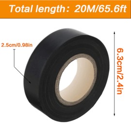 ZDYFC Isolierband Schwarz 25mm x 20m Isoband Elektriker Klebeband PVC Wasserdicht für Reparaturen und Isolierung, 6 Rollen