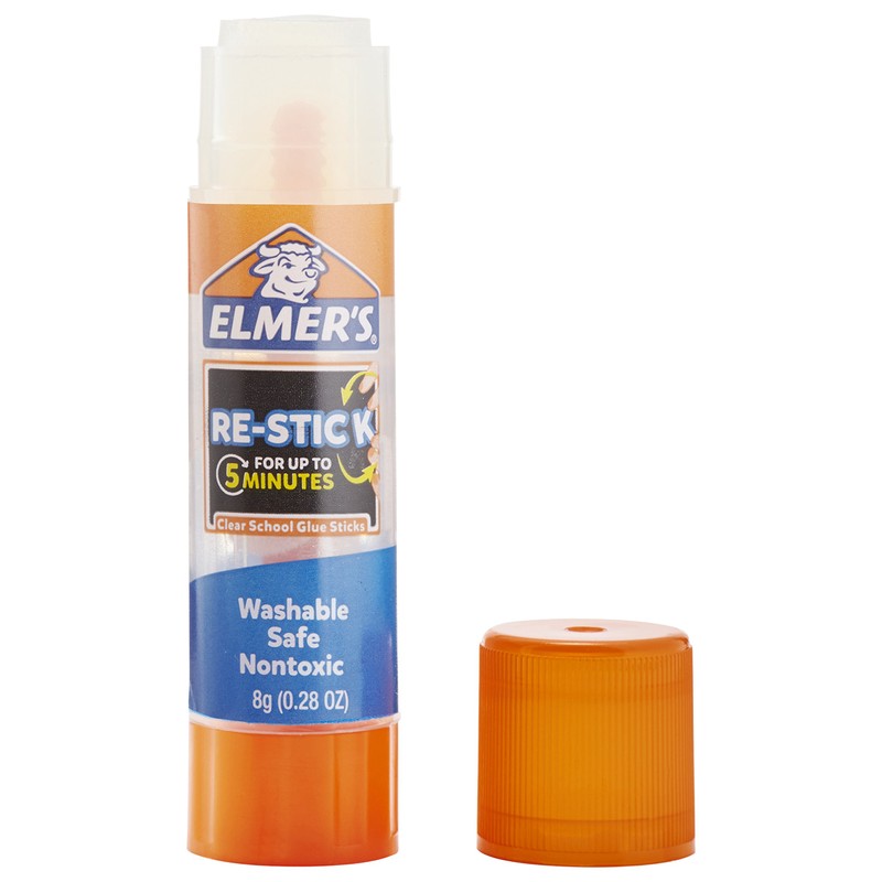 Elmer’s Re-Stick School Glue Sticks, 0.28-Ounces, 2 Count