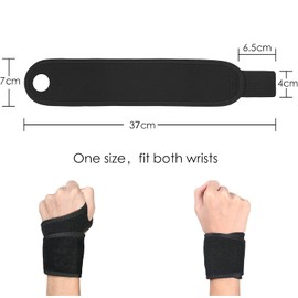 QHFlashbuy Handgelenkbandage,Handgelenkstütze Handbandage Atmungsaktivem Wrist Wrap mit Klettverschluss,Handgelenk Bandagen Fitness für Sport,Gymnastik,Krafttraining (Schwarz)