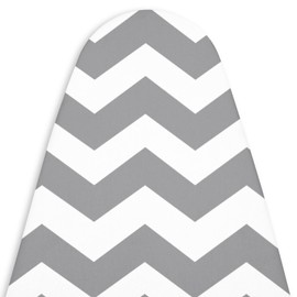 Encasa Ironing Board Covers (14 x 42 inch) Drawstring Tightening with Thick 3 mm Felt Padding, Easy Fit, Scorch Resistant, Printed - Zig Zag