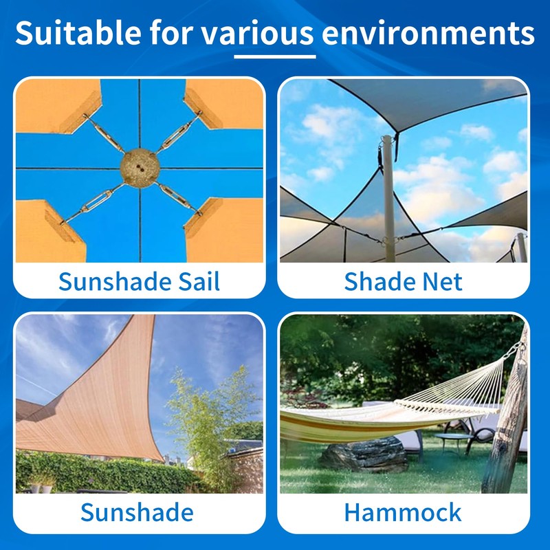 Shade Sail Hardware Kit,6 Inches Sun Shade Sail Hardware Kit,Shade