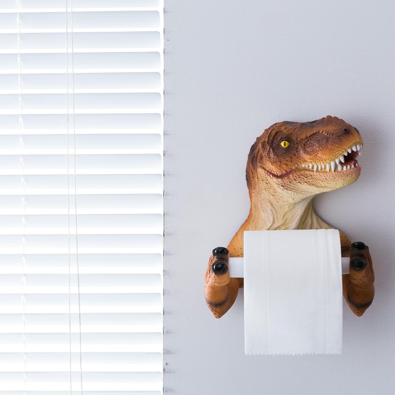 Banllis Dinosaur Toilet Paper Holder Wall Mount, Dino T- Rex