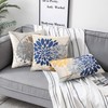 Upholstery Cover Navy Blue Yellow Autumn Cushion Covers 30 x