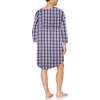 Men's Woven Nightshirt Gown Long Sleeve V-neck Cotton/Poly Front Snaps