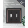 ZILLSEA 2-Pack Double Toggle Wall Plates, Aged Bronze Light Switch