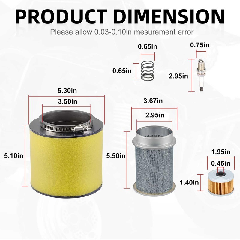 Air Filter & Air Cleaner Body & Oil Filter Spring