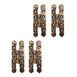 Adonai Hardware Allon Antique Cast Iron H Cabinet Hinges (4" x 4 Pack, Antique Copper) for Vintage Barn Doors, Cupboards, Kitchen Wardrobes, Wooden Jewelry Box, Sheds, Furniture, Chest and Trunks