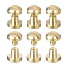 sourcing map 6Pack Brass Chicago Screws, 4x10mm Concave Screw Back