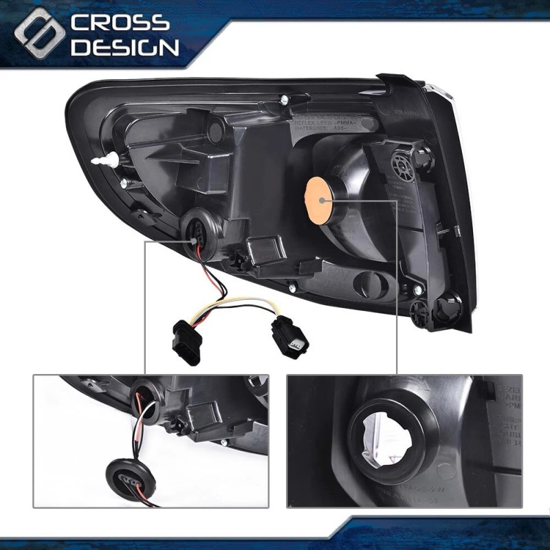CROSSDESIGN Tail Lights Brake Lamps Fit For GMC 2013 2014-2016