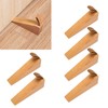 6pcs Door Stopper Wedge Polished Glossy Compact Wooden Firefighter Door