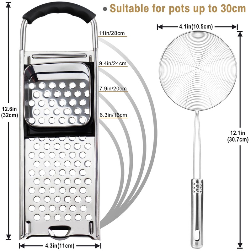 2 Pack Spaetzle Maker, METLUCK Premium Grade Stainless Steel Spaetzle