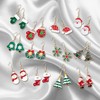 12Pairs Christmas Earrings for Women Set Crystal Enamel Rhinestone Xmas