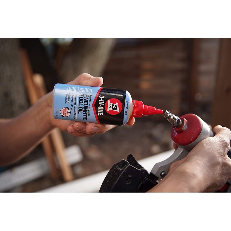 3-IN-ONE Professional Grade Pneumatic Tool Oil, 4 OZ [12-PACK]