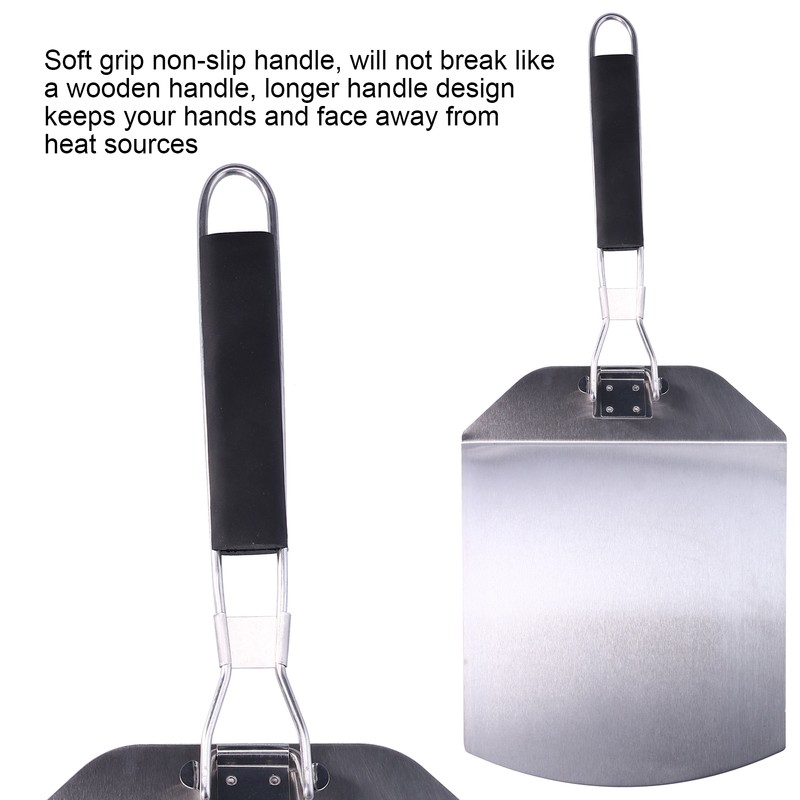 Pizza Paddle Stainless Steel AntiSlip Folding Handle Pizza Shovel Suitable